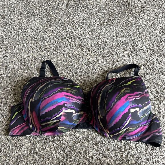 Torrid Curve 360 Back Smoothing Underwire Push Up Plunge Bra 46D - Picture 1 of 5